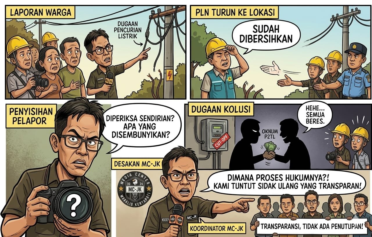 PLN ULP Ampera Turun ke Lokasi Dugaan Pencurian Listrik di Kemang Agung, Pernyataan ‘Sudah Dibersihkan’ Picu Pertanyaan: Apakah Ada Proses Hukum?
